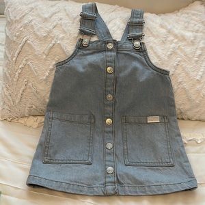 7 for all mankind denim dress overalls